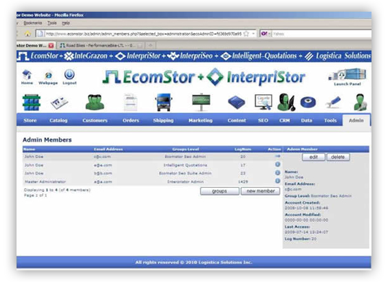 ecomstor seo oscommerce compatible ecommerce software webware admin members