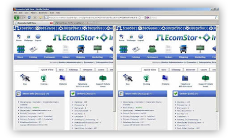 ecomstor seo  oscommerce compatible ecommerce software webware - innovations -  split view admin