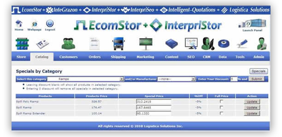 product promotion  ecomstor seo 3rd generation osCommerce compatible  ecommerce software webware