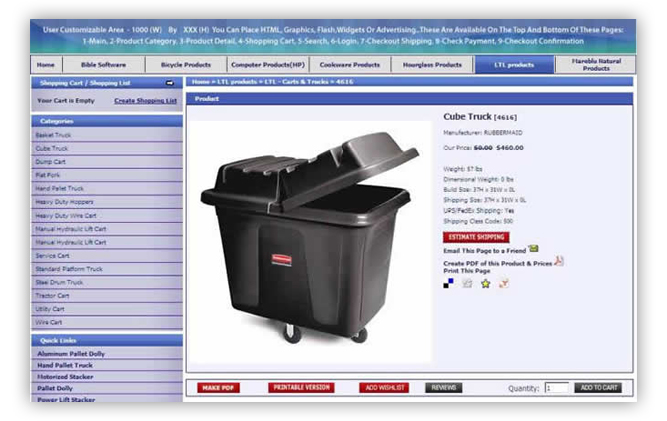 estimate freight - shipping management  ecomstor seo 3rd generation osCommerce compatible  ecommerce software webware