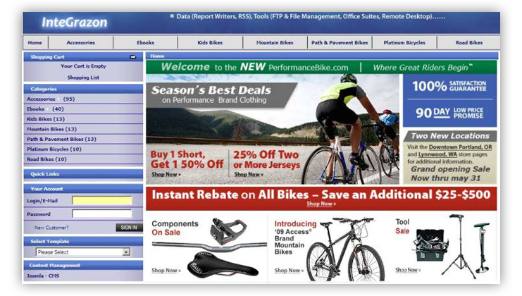 display integrazon management ecomstor seo 3rd generation osCommerce compatible ecommerce software webware
