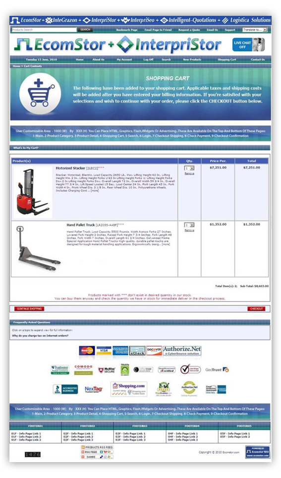 shopping cart steps to checkout  ecomstor seo oscommerce compatible ecommerce software webware 