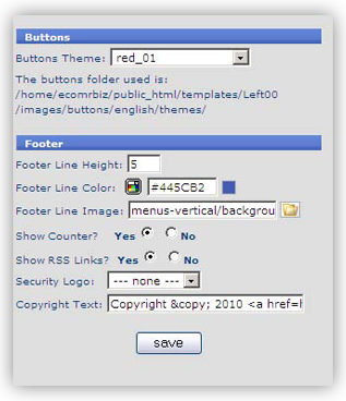 ecomstor seo oscommerce compatible ecommerce template configuration -  footer